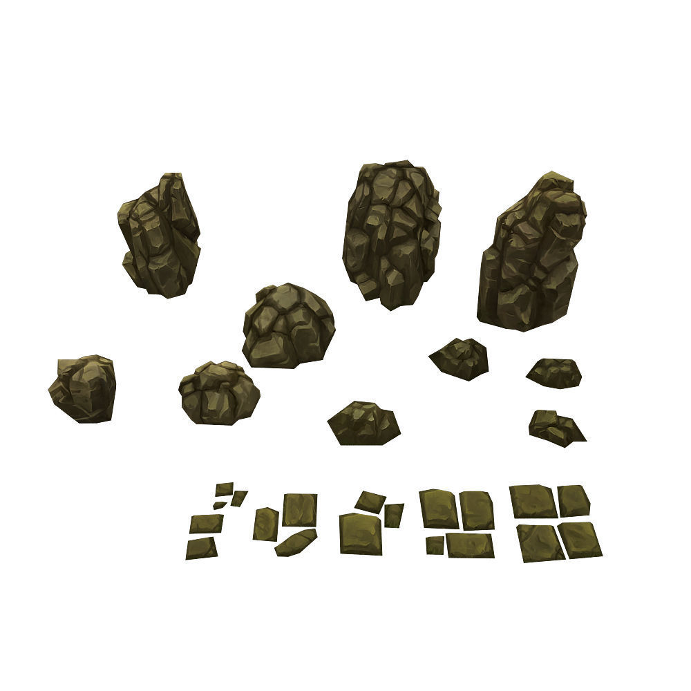 Fantasy Level Set - Low Poly Hand Painted Low-poly 3D model_8