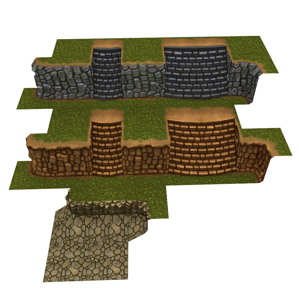 Fantasy Level Set - Low Poly Hand Painted Low-poly 3D model_10