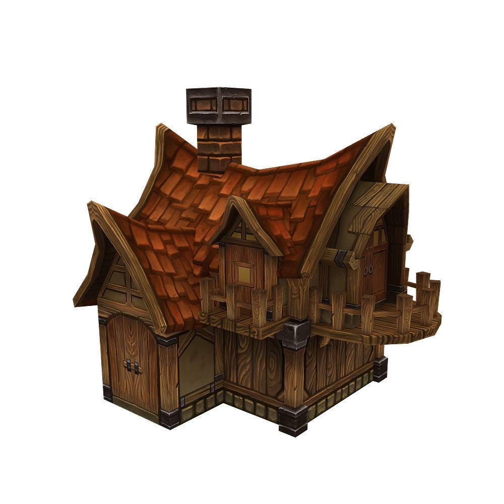 Fantasy Level Set - Low Poly Hand Painted Low-poly 3D model_3