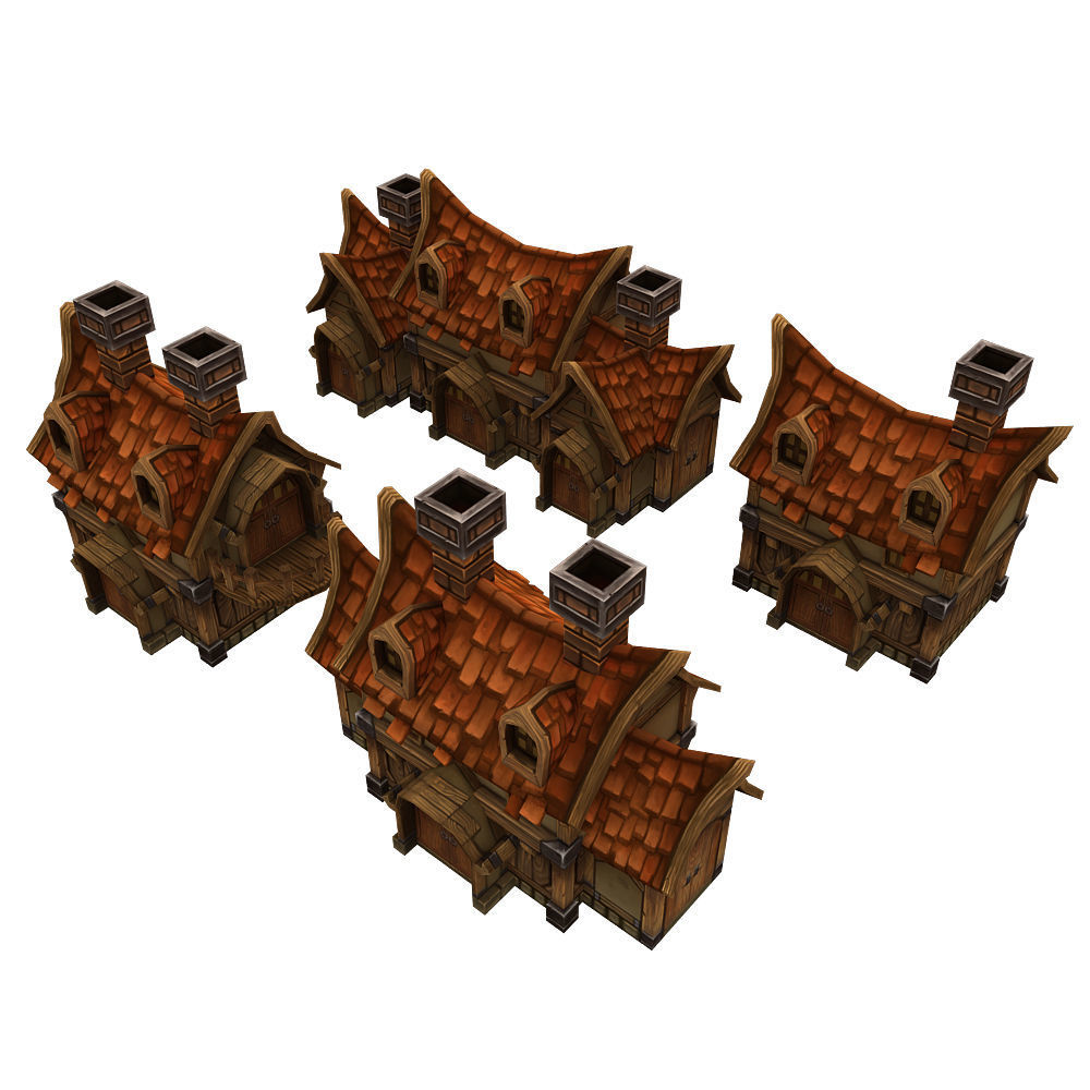 Fantasy Level Set - Low Poly Hand Painted Low-poly 3D model_4