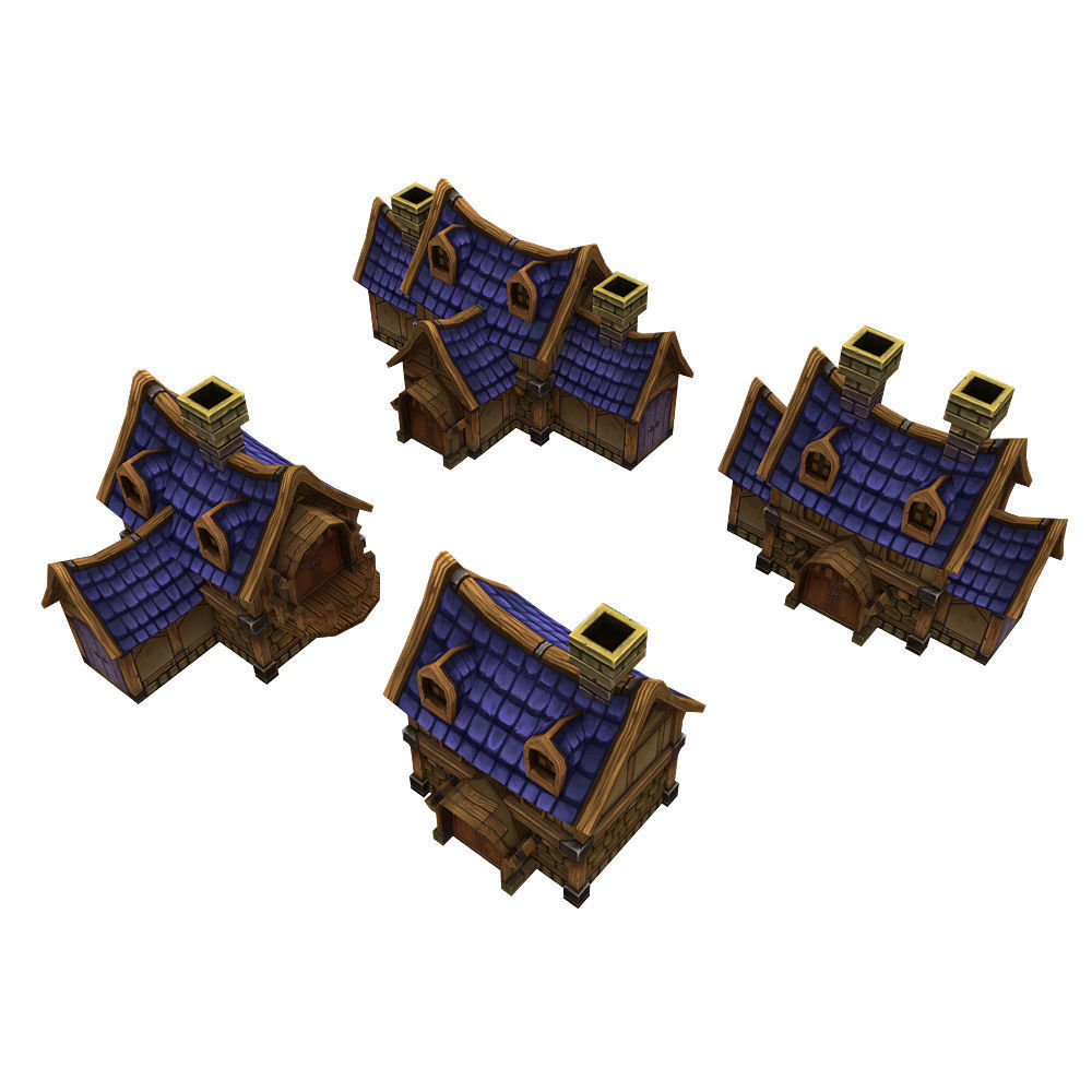 Fantasy Level Set - Low Poly Hand Painted Low-poly 3D model_6