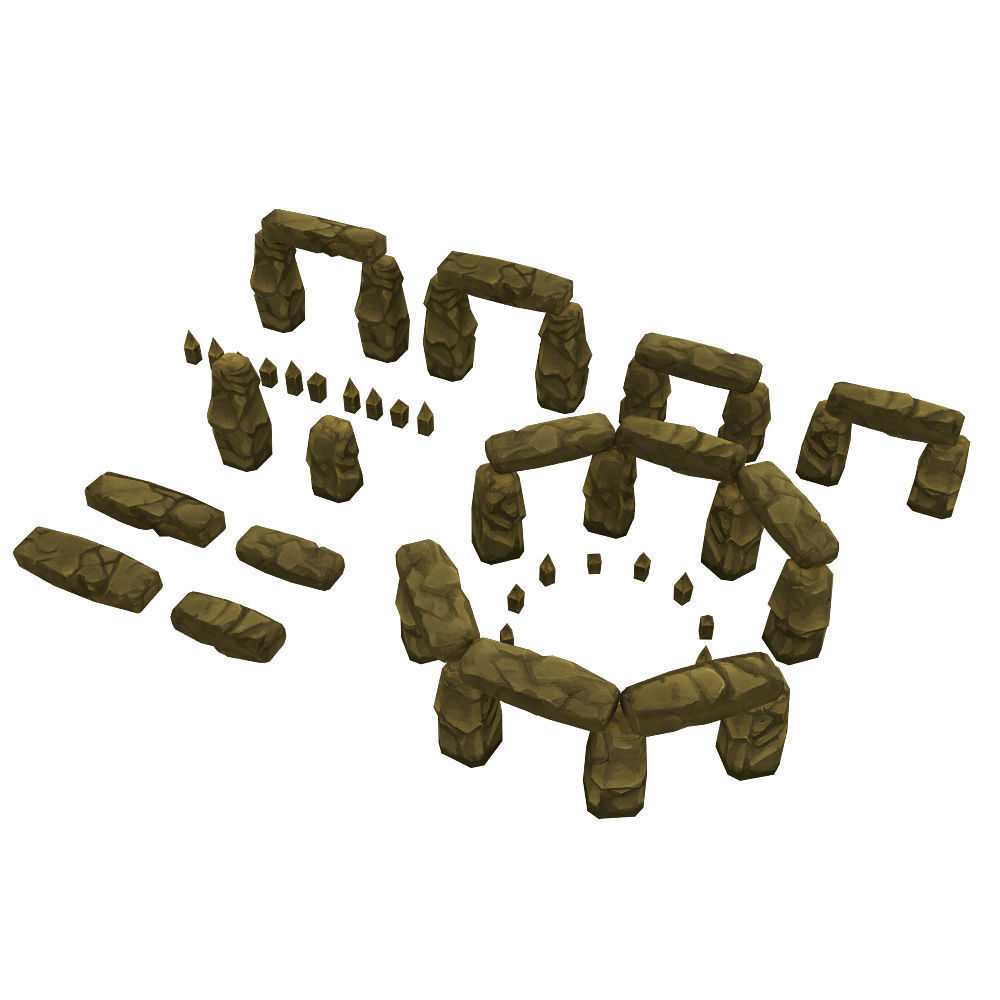 Fantasy Level Set - Low Poly Hand Painted Low-poly 3D model_7