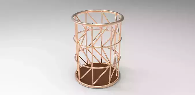 Copper Wire Pencil Pot