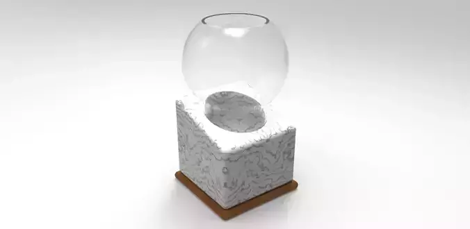 Whisky Glass with Cooling Stone and Coaster 3D print model