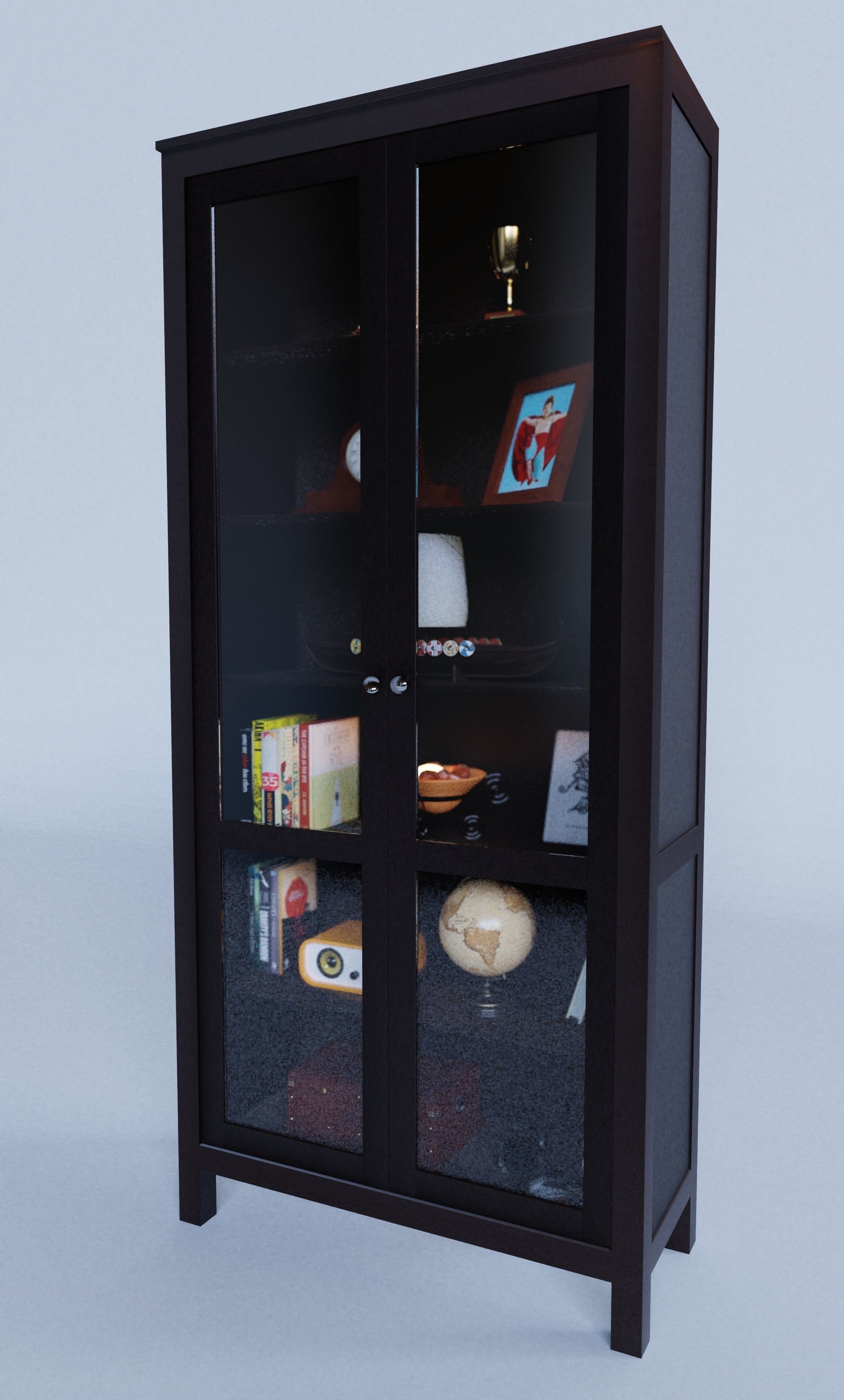 Cabinet o stuff Low-poly 3D model_7