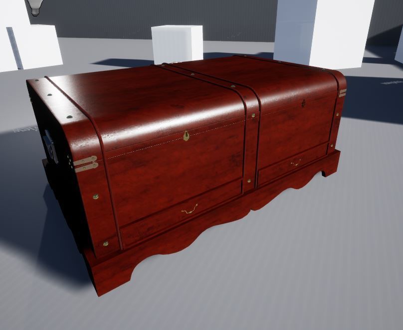 Cabinet o stuff Low-poly 3D model_6