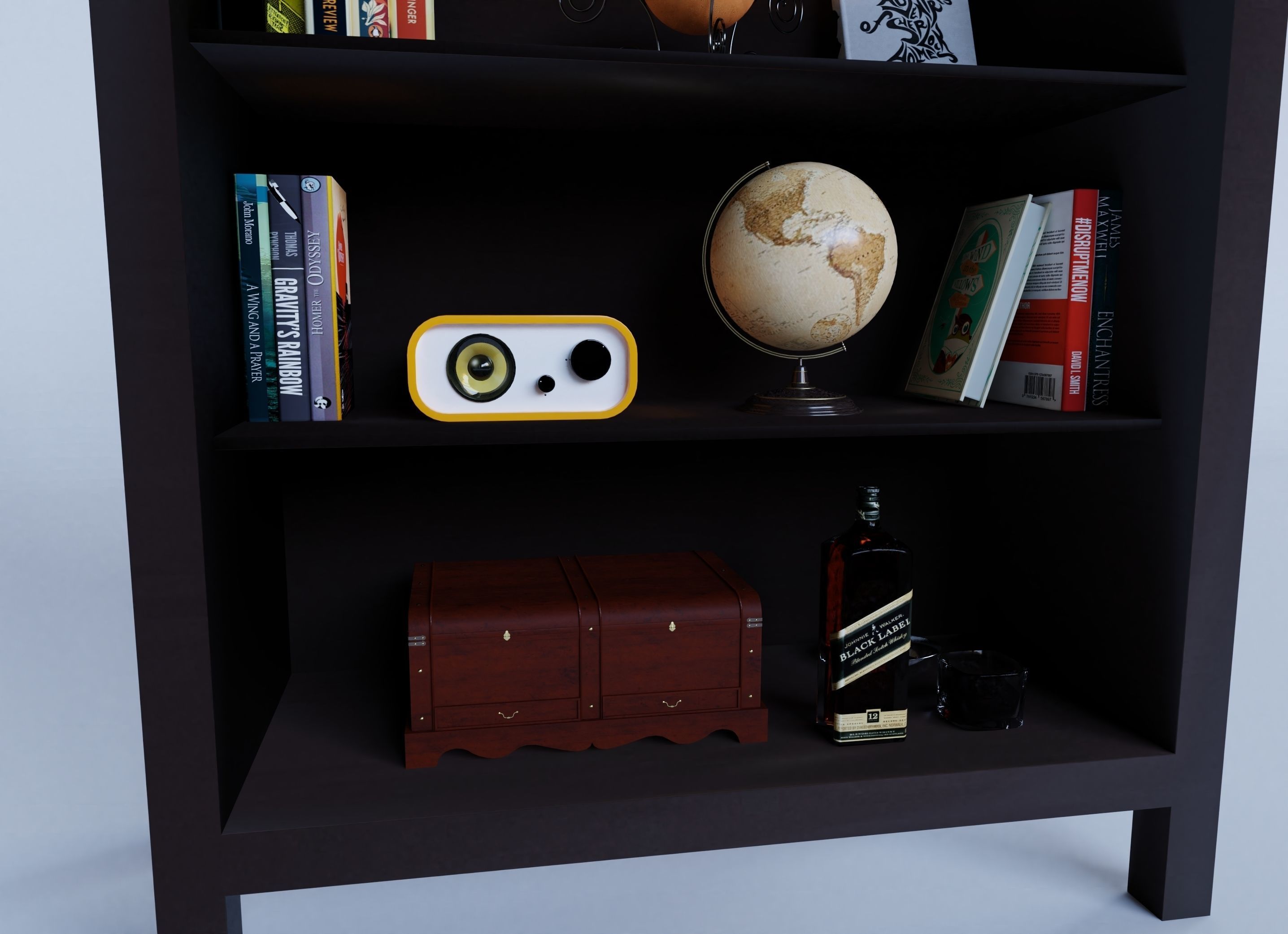 Cabinet o stuff Low-poly 3D model_2