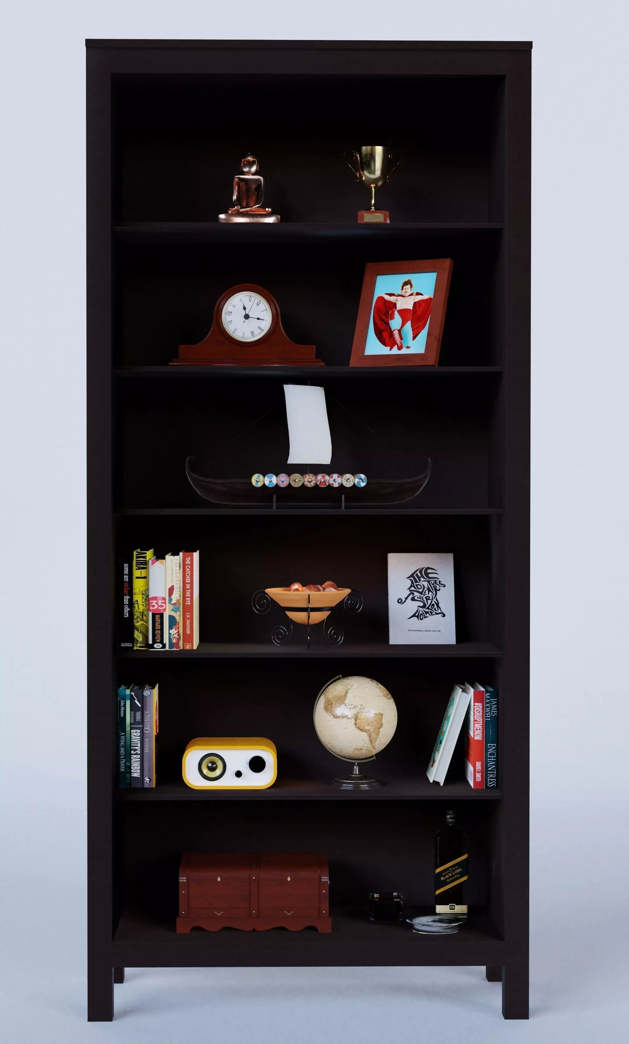 Cabinet o stuff Low-poly 3D model_0