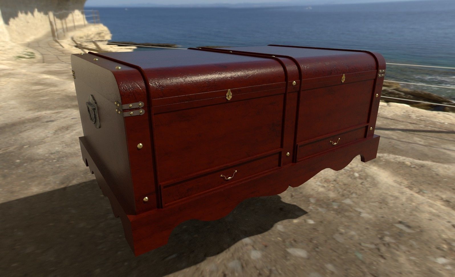 Cabinet o stuff Low-poly 3D model_3