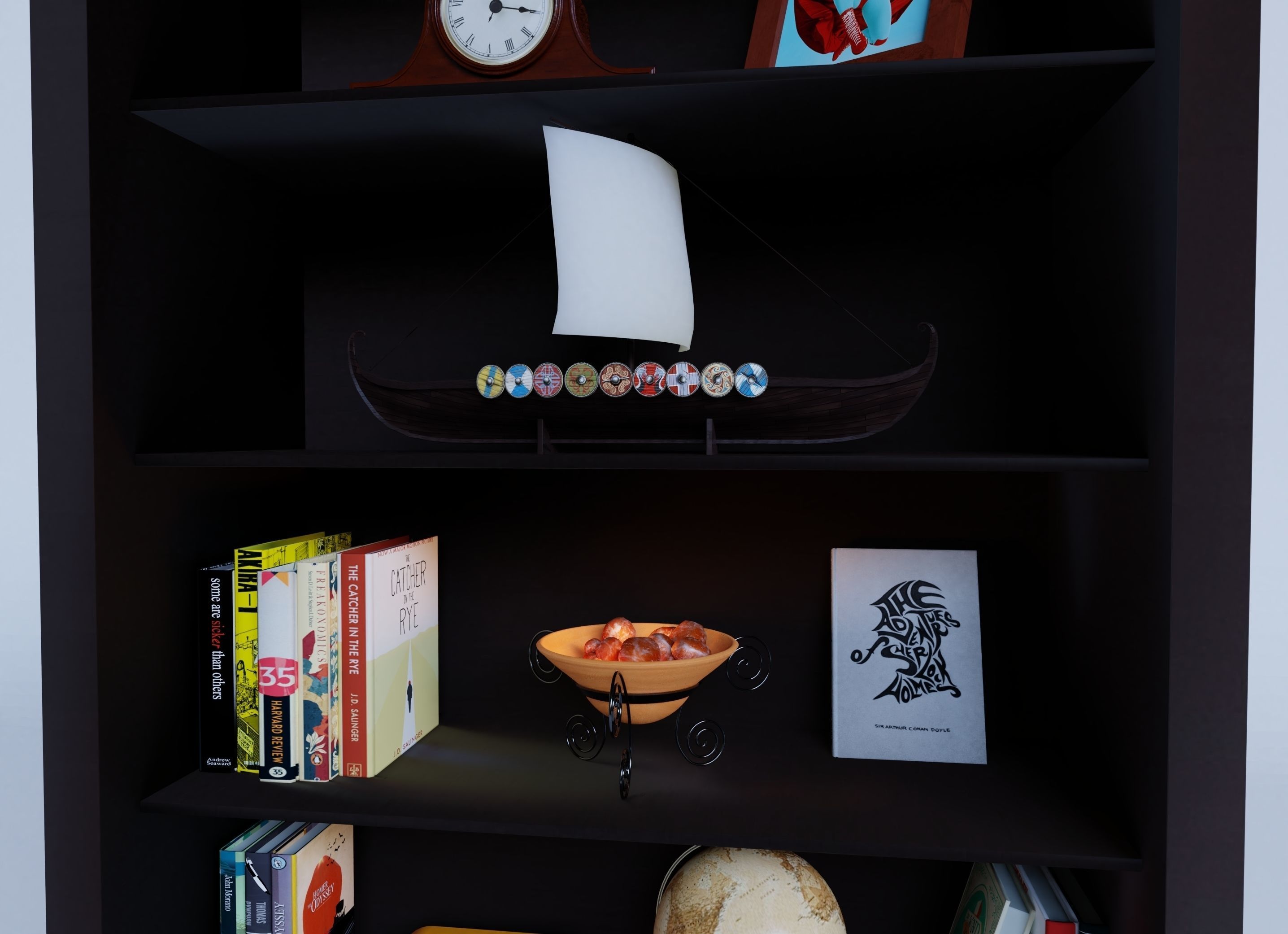 Cabinet o stuff Low-poly 3D model_4