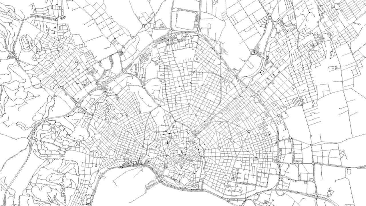 Palma De Mallorca Road Network and Streets 3D model_10