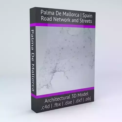 Palma De Mallorca Road Network and Streets 3D model