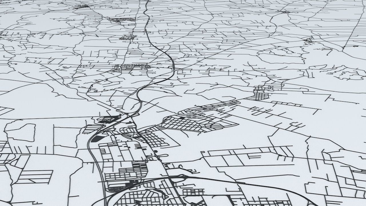 Palma De Mallorca Road Network and Streets 3D model_7