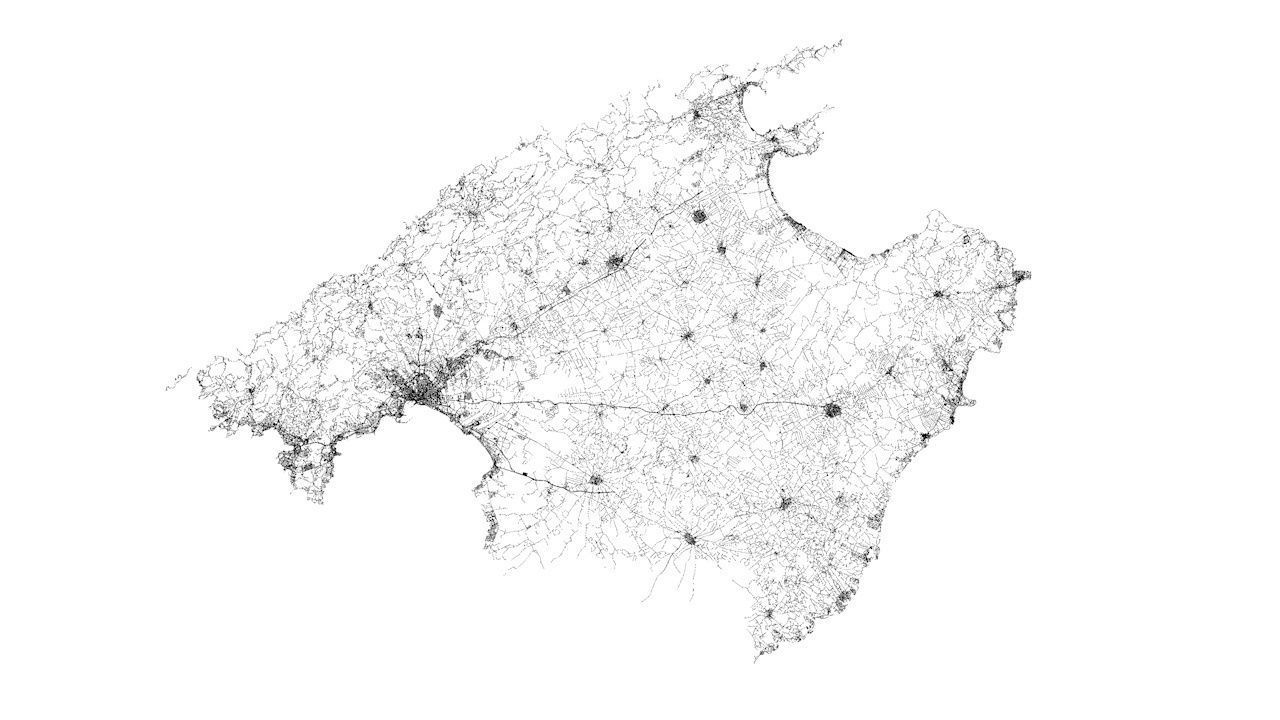 Palma De Mallorca Road Network and Streets 3D model_9