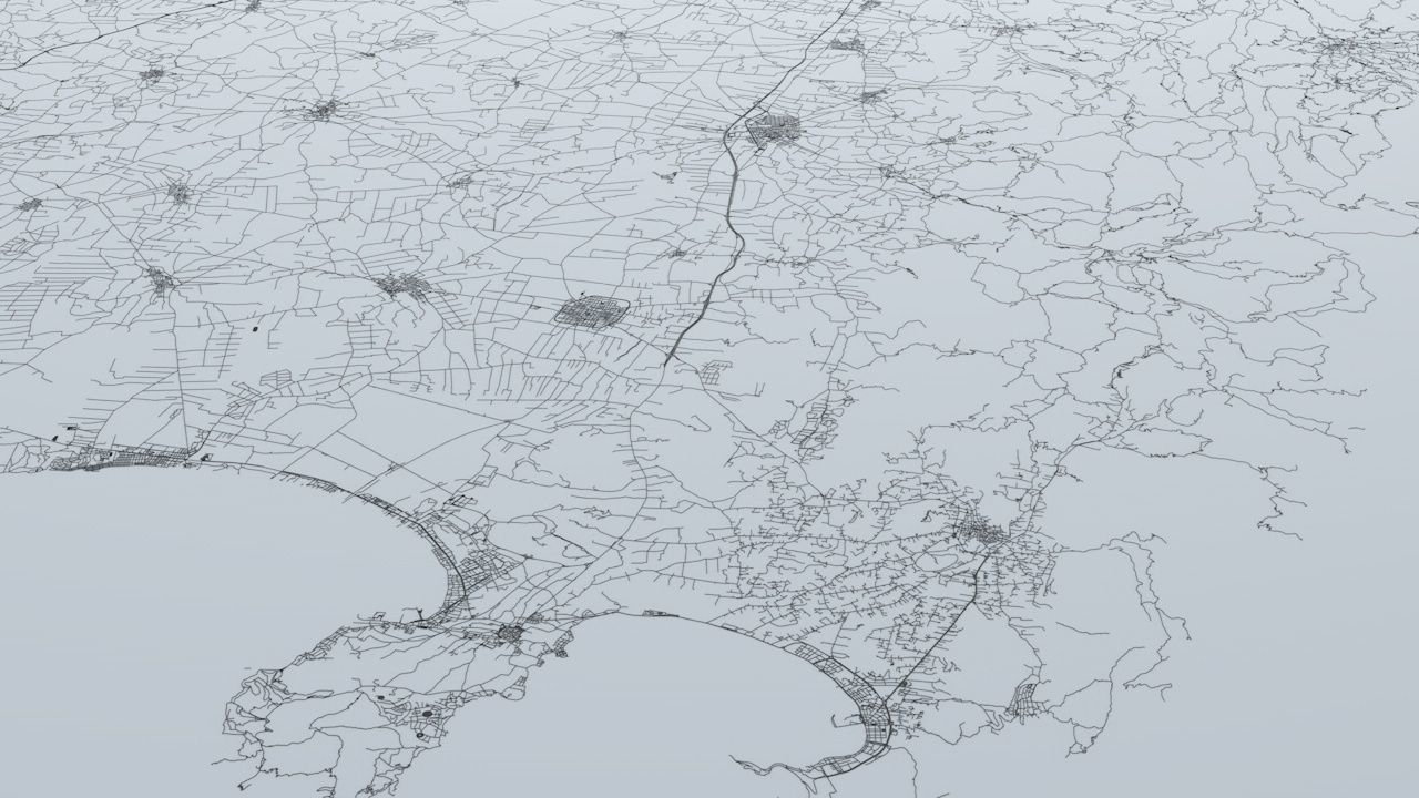 Palma De Mallorca Road Network and Streets 3D model_5