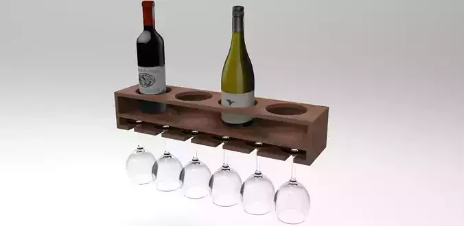 Wine Bottle and Glass Holder