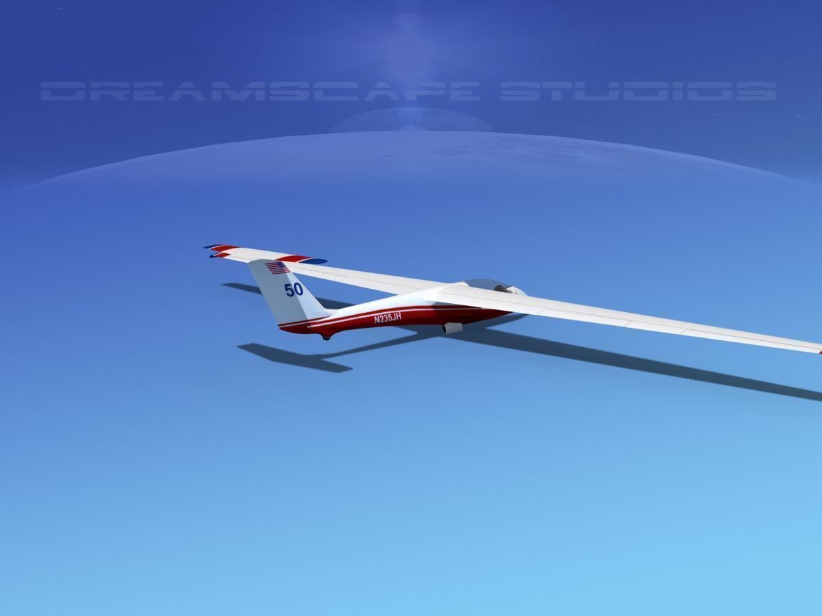 SZD-36 Cobra Glider V05 Low-poly 3D model_5