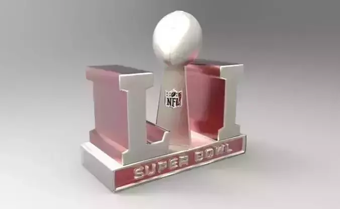 2017 NFL SUPER BOWL TROPHY and ALL 32 TEAM HELMETS SUPER PACK 3D print model