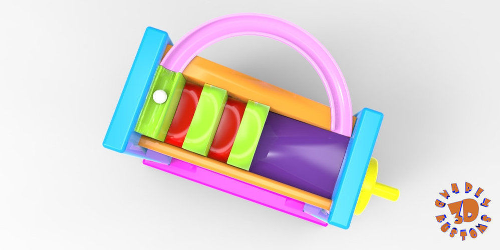 Marble Step Machine Automata Toy 3D print model_7