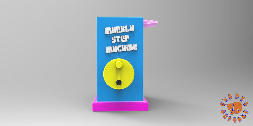 Marble Step Machine Automata Toy 3D print model_3