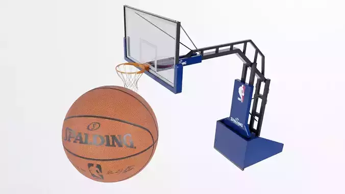 Low Poly PBR Basketball Hoop