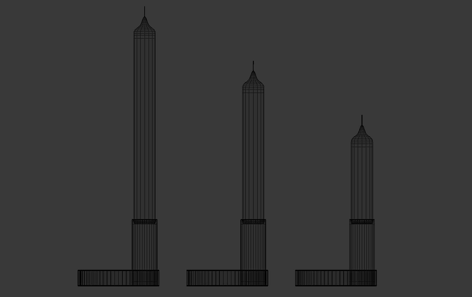 Colorful Candle Holder Set 3D model_11