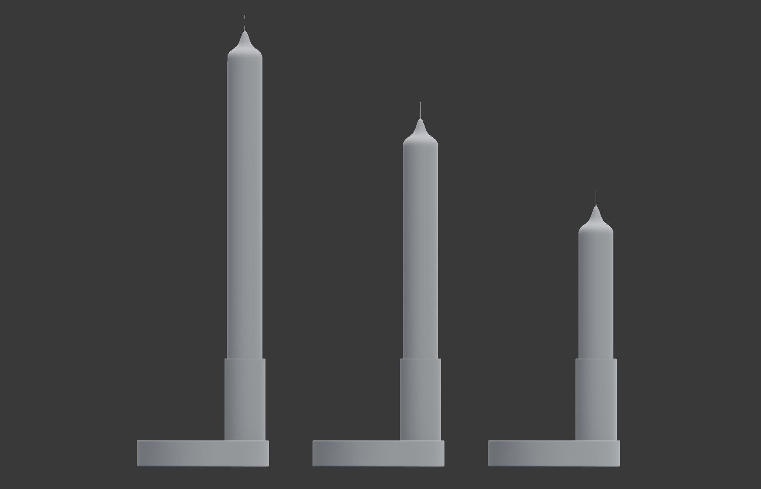 Colorful Candle Holder Set 3D model_6