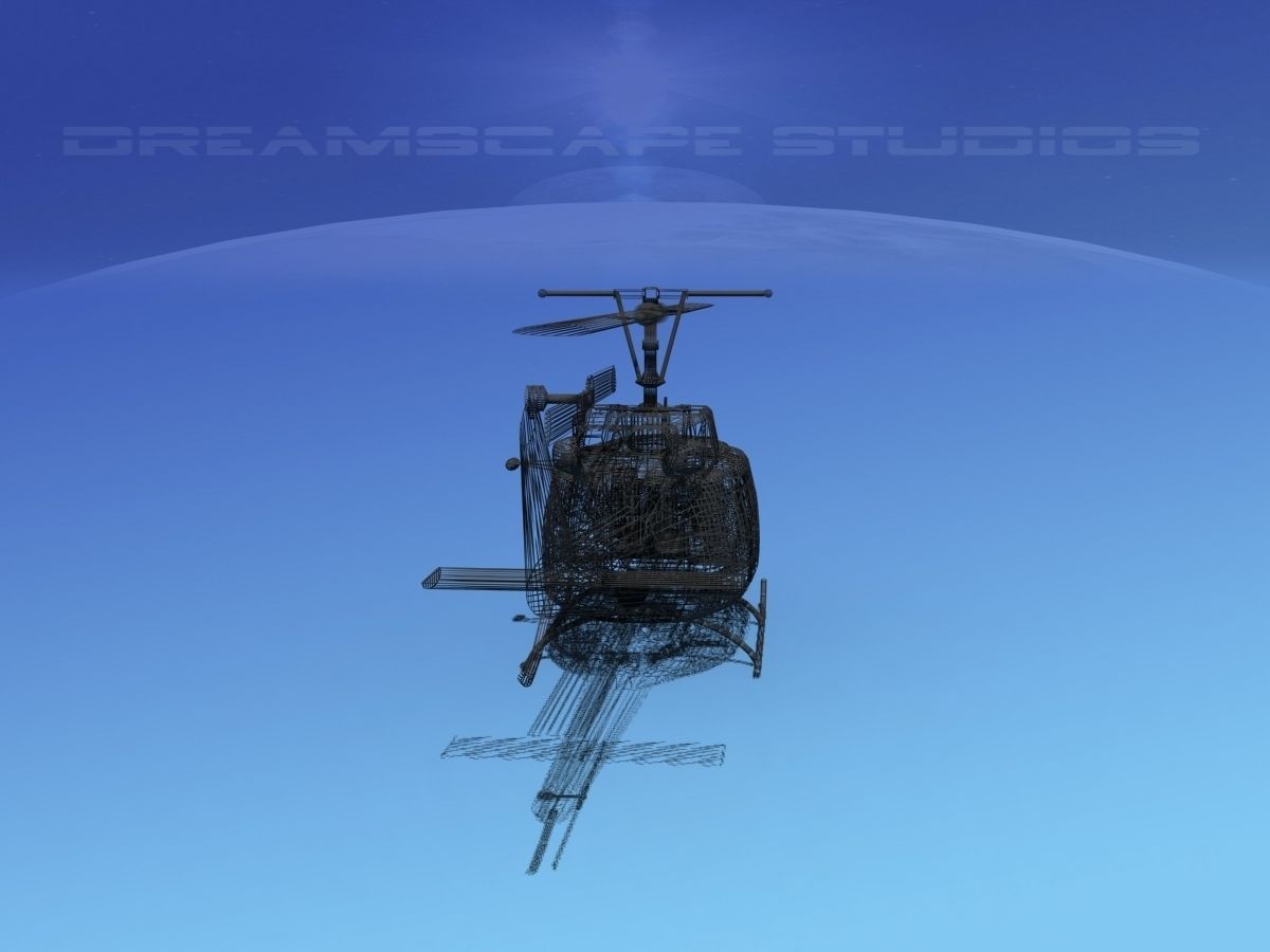 Bell UH-1N Twin Huey  NASA 3D model_14
