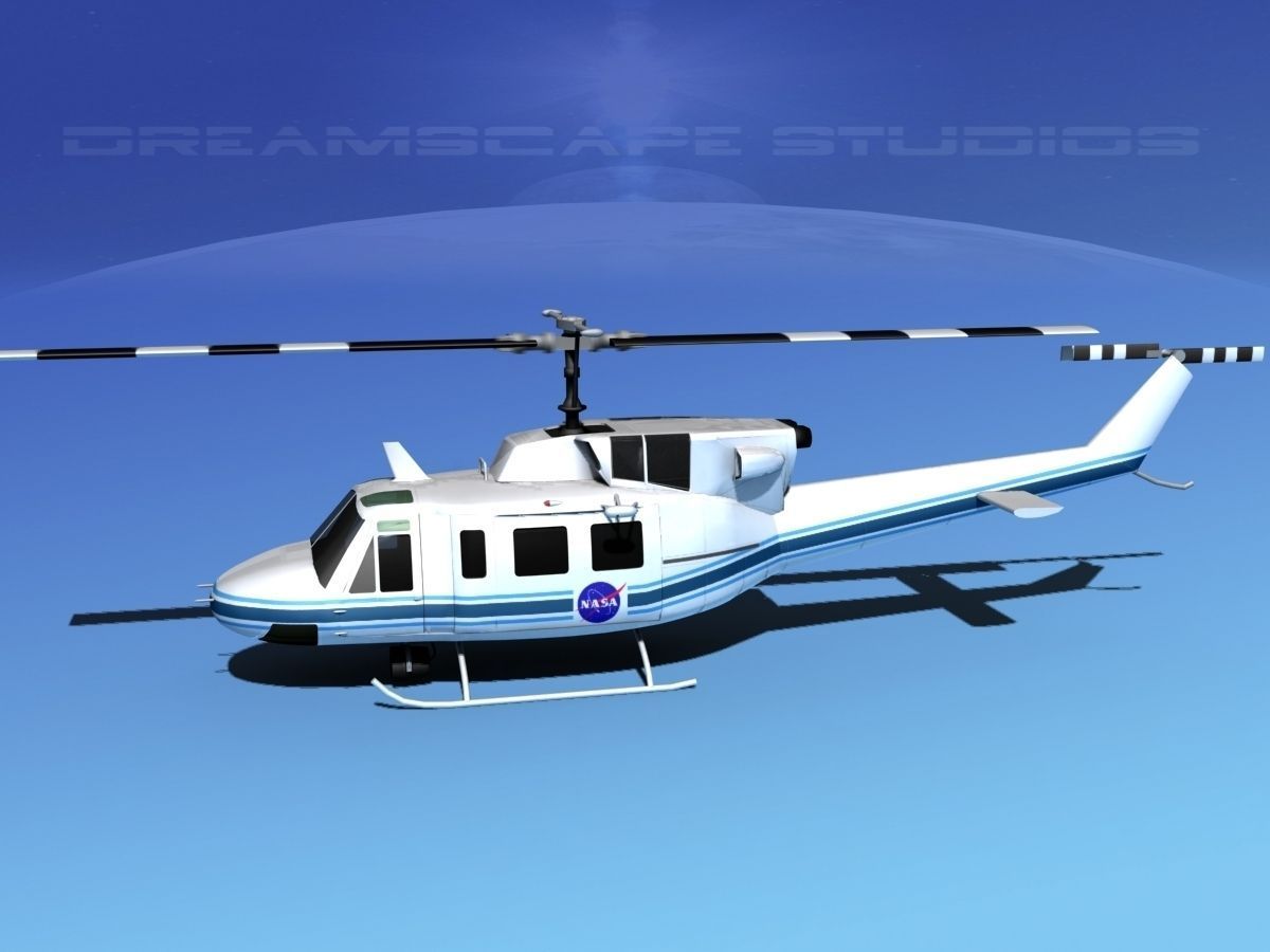 Bell UH-1N Twin Huey  NASA 3D model_11
