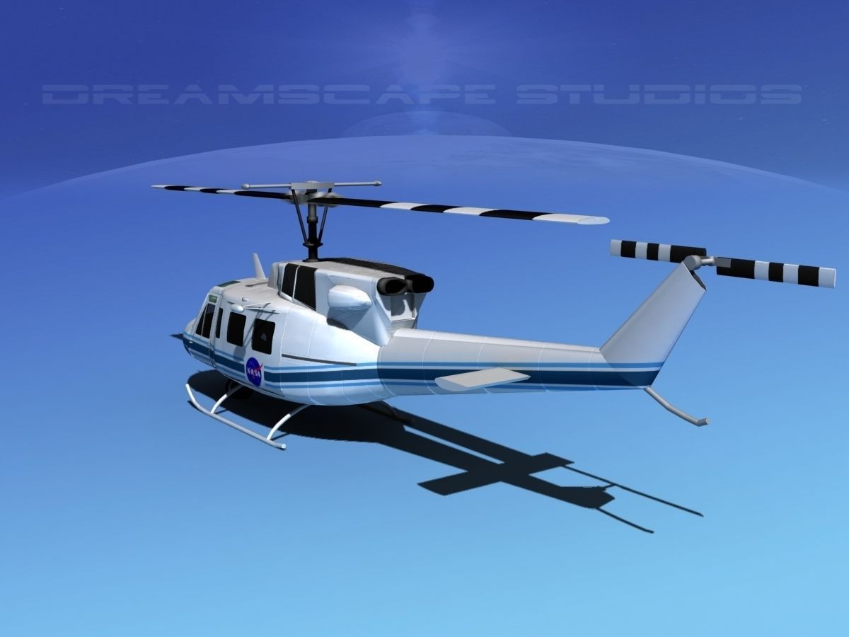 Bell UH-1N Twin Huey  NASA 3D model_9