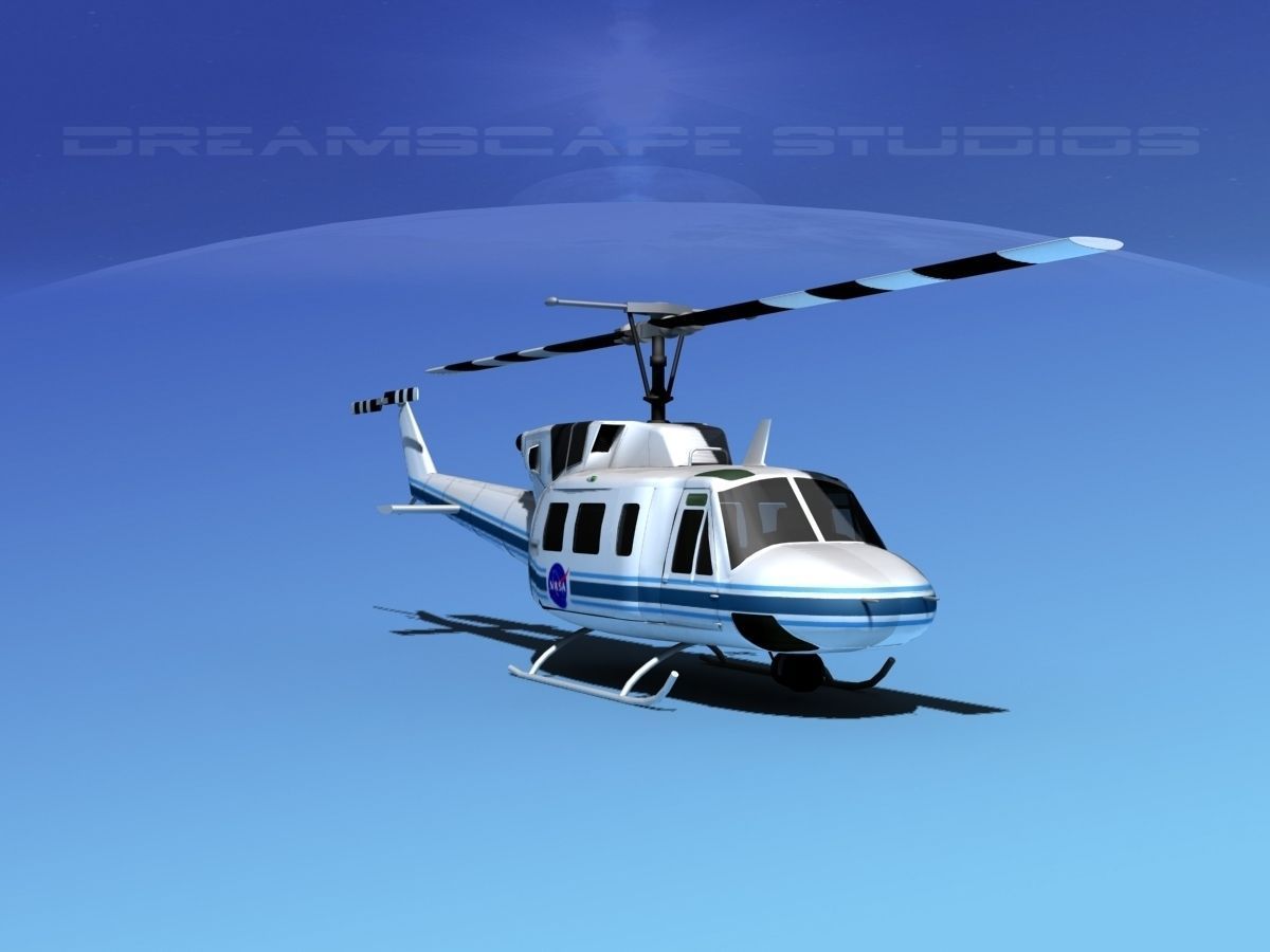 Bell UH-1N Twin Huey  NASA 3D model_5