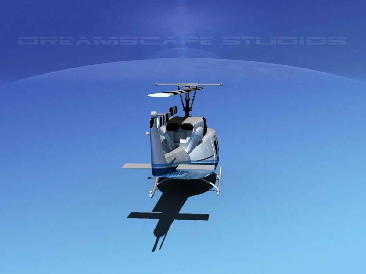 Bell UH-1N Twin Huey  NASA 3D model_8