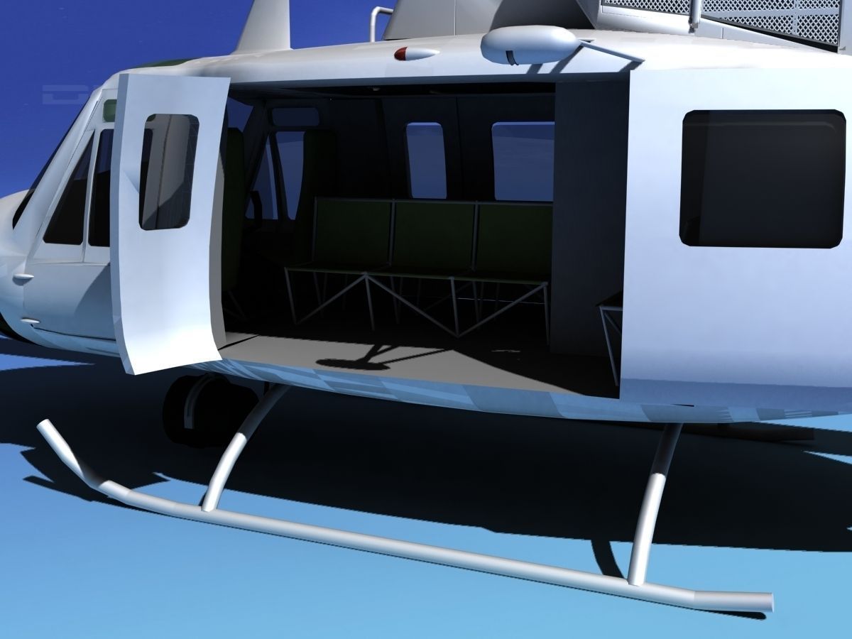Bell UH-1N Twin Huey  NASA 3D model_1