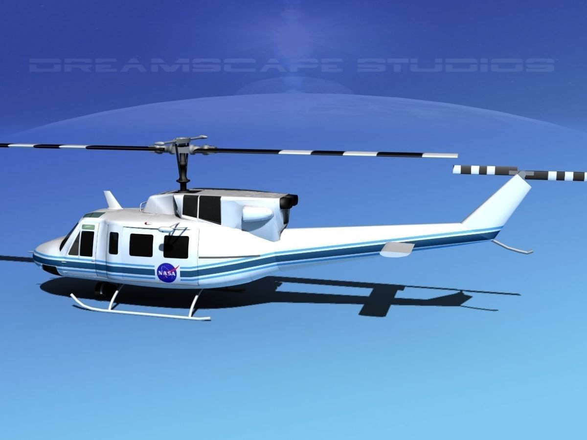 Bell UH-1N Twin Huey  NASA 3D model_10