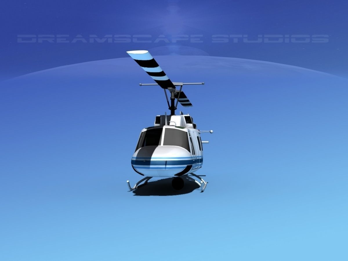 Bell UH-1N Twin Huey  NASA 3D model_4