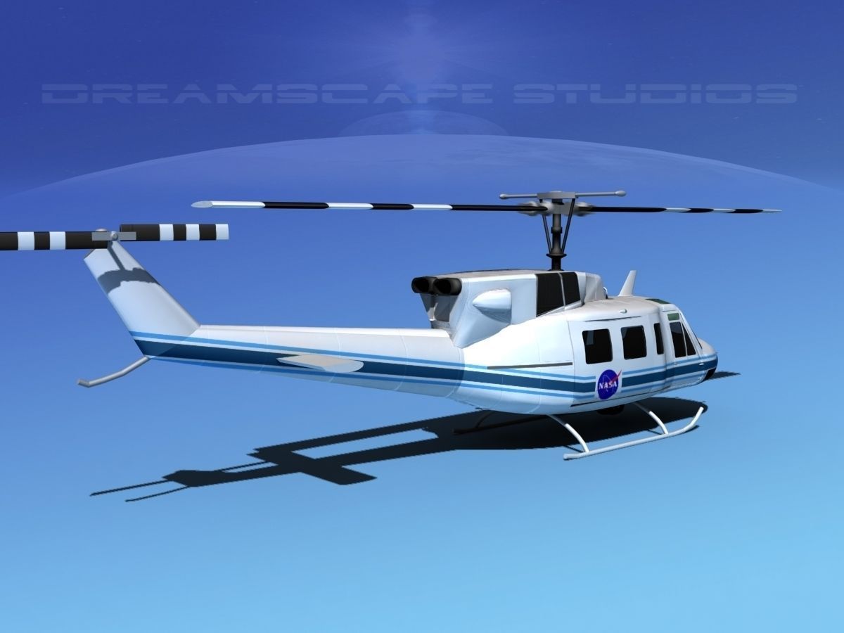 Bell UH-1N Twin Huey  NASA 3D model_7