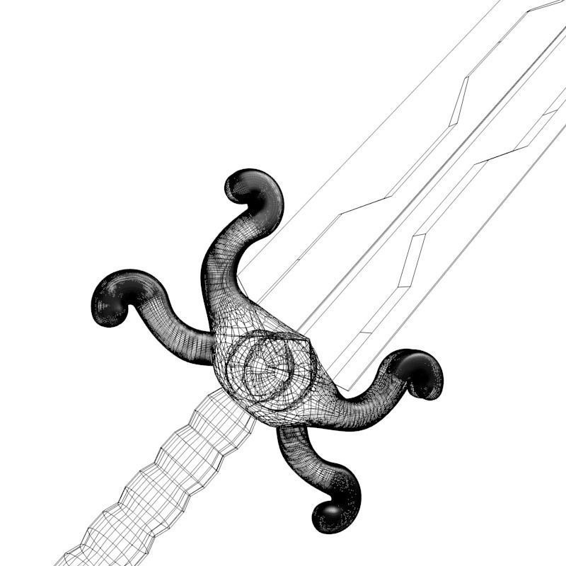 simple sword  3D model_9