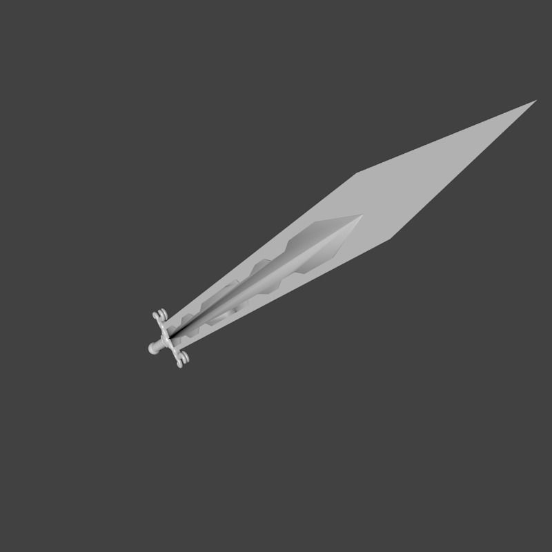 simple sword  3D model_4