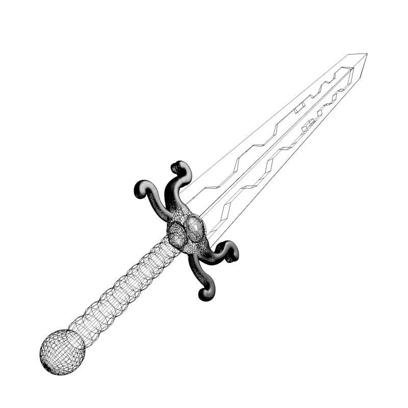 simple sword  3D model_7