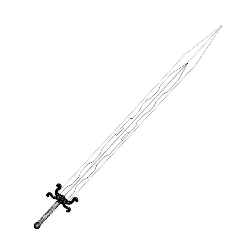 simple sword  3D model_6