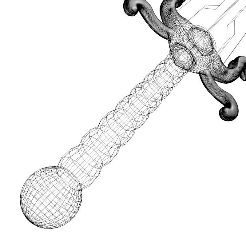 simple sword  3D model_10