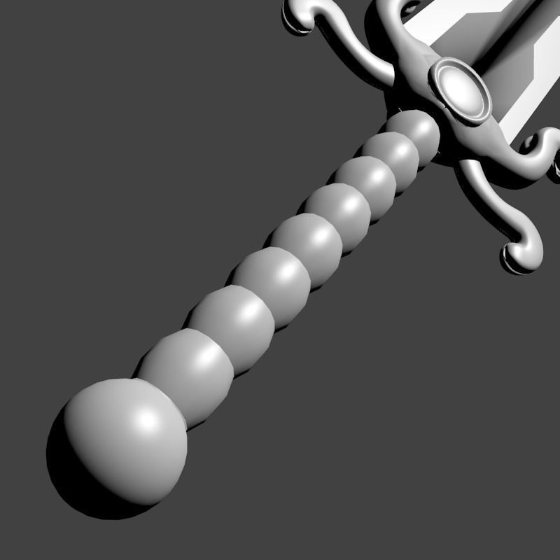 simple sword  3D model_1