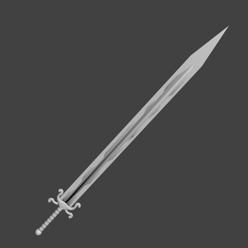 simple sword  3D model_0