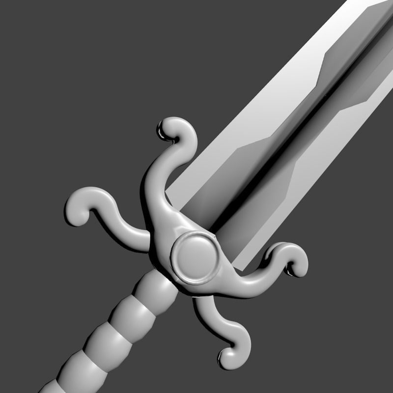 simple sword  3D model_3