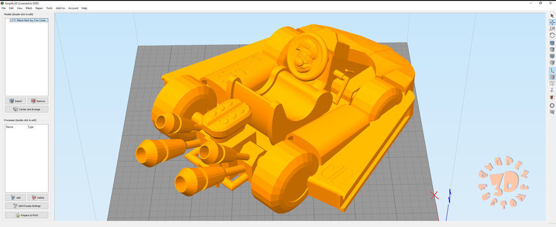 Luigi Kart Nintendo Switch Joy Con Controller 3D print model_3