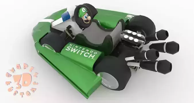 Luigi Kart Nintendo Switch Joy Con Controller 3D print model