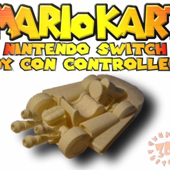Princess Peach Kart Nintendo Switch Joy Con Controller 3D print model_4