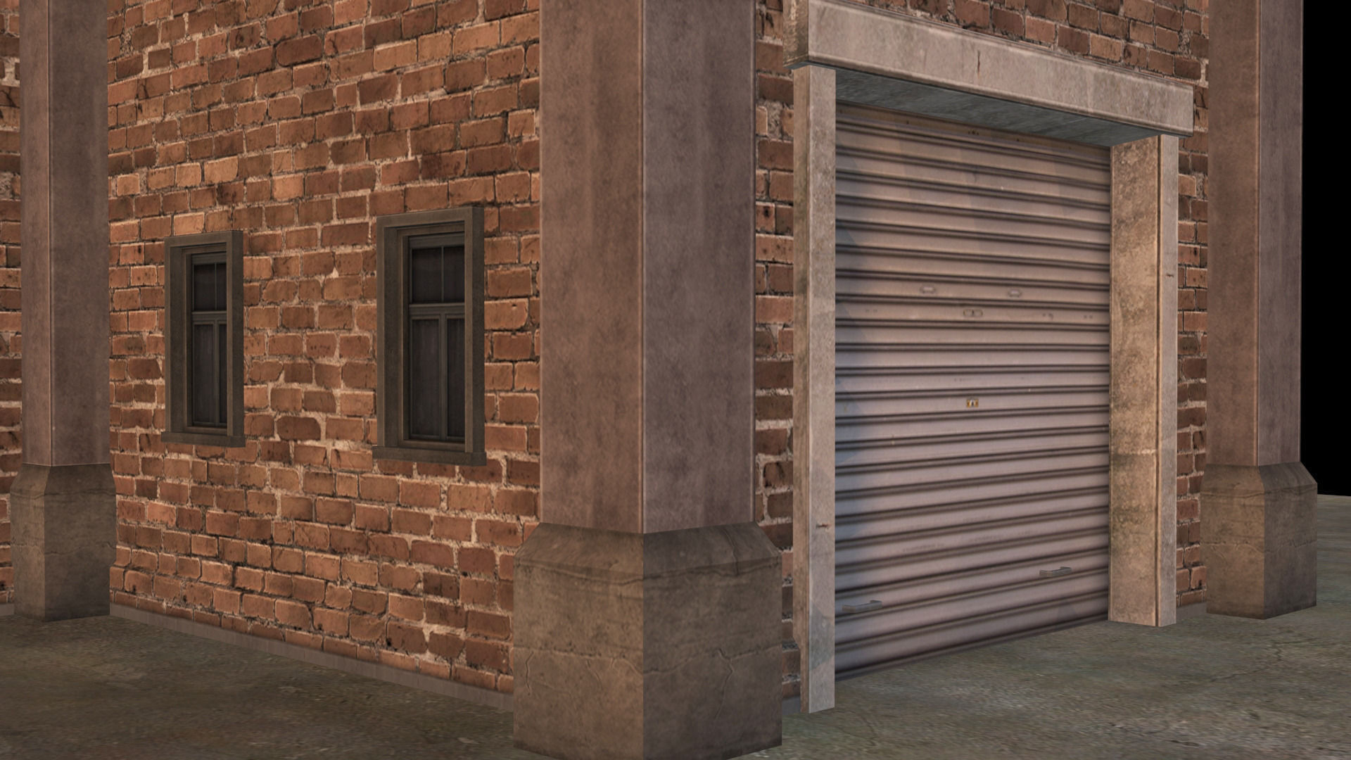 Small Industrial Building 02 Low-poly 3D model_3