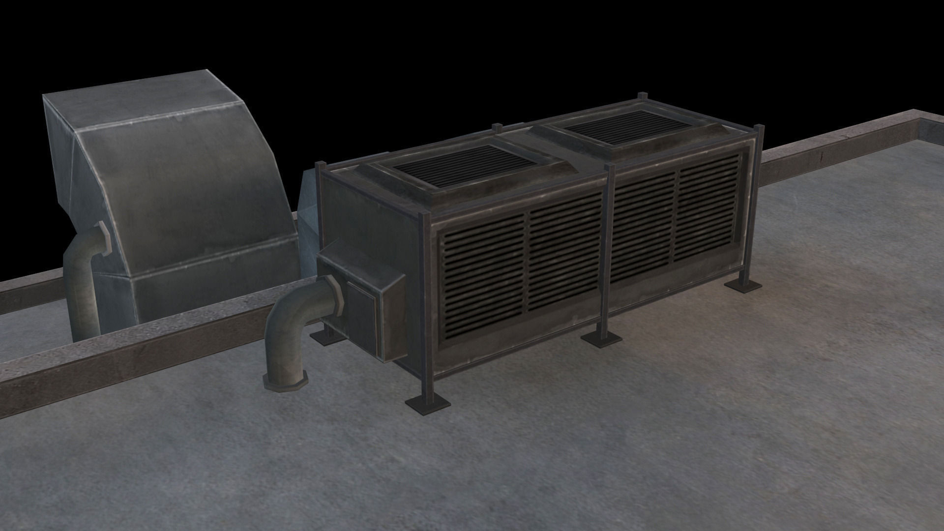 Small Industrial Building 02 Low-poly 3D model_6