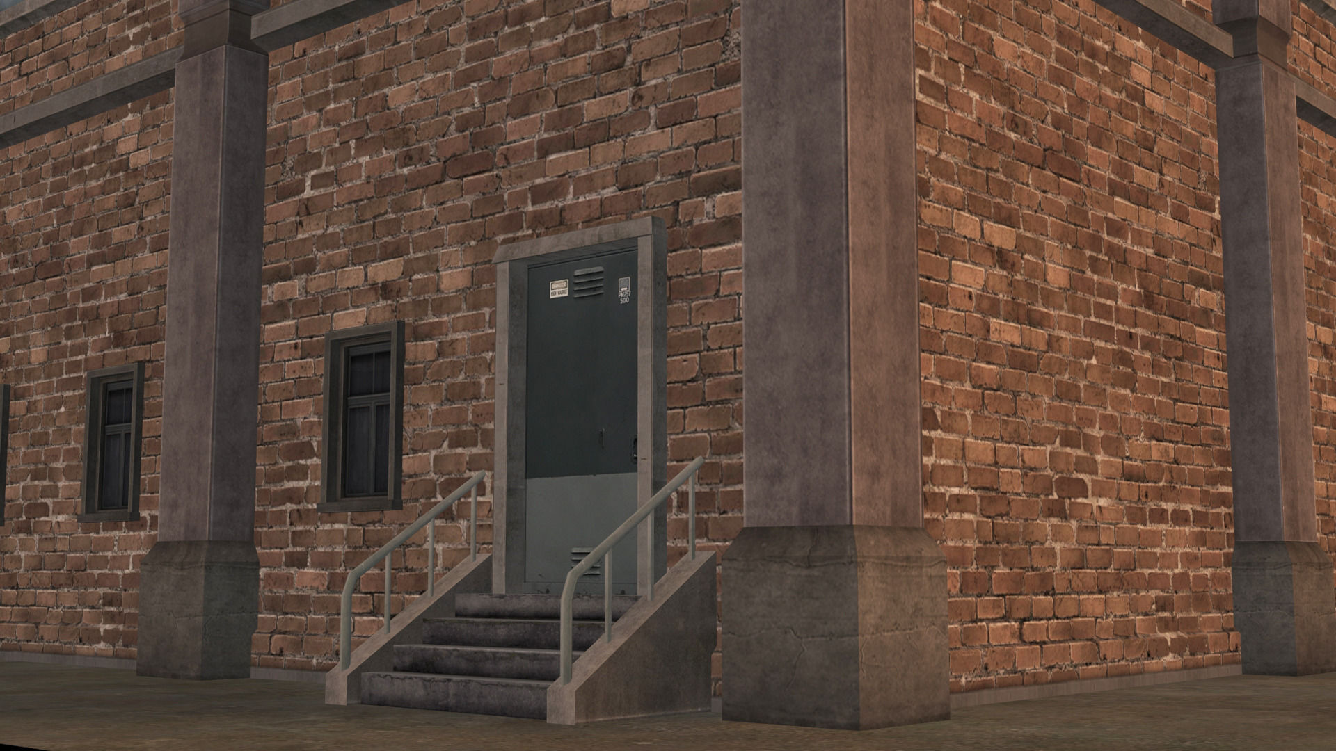 Small Industrial Building 02 Low-poly 3D model_4
